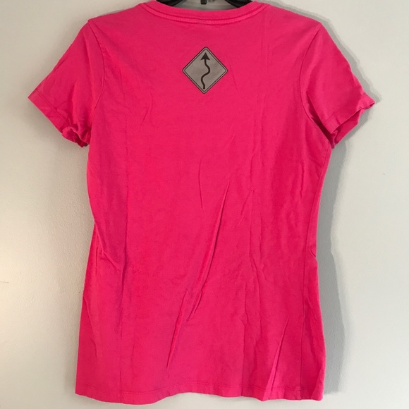 Deal’s Gap Driving Pink V-Neck T-Shirt - Picture 2 of 3